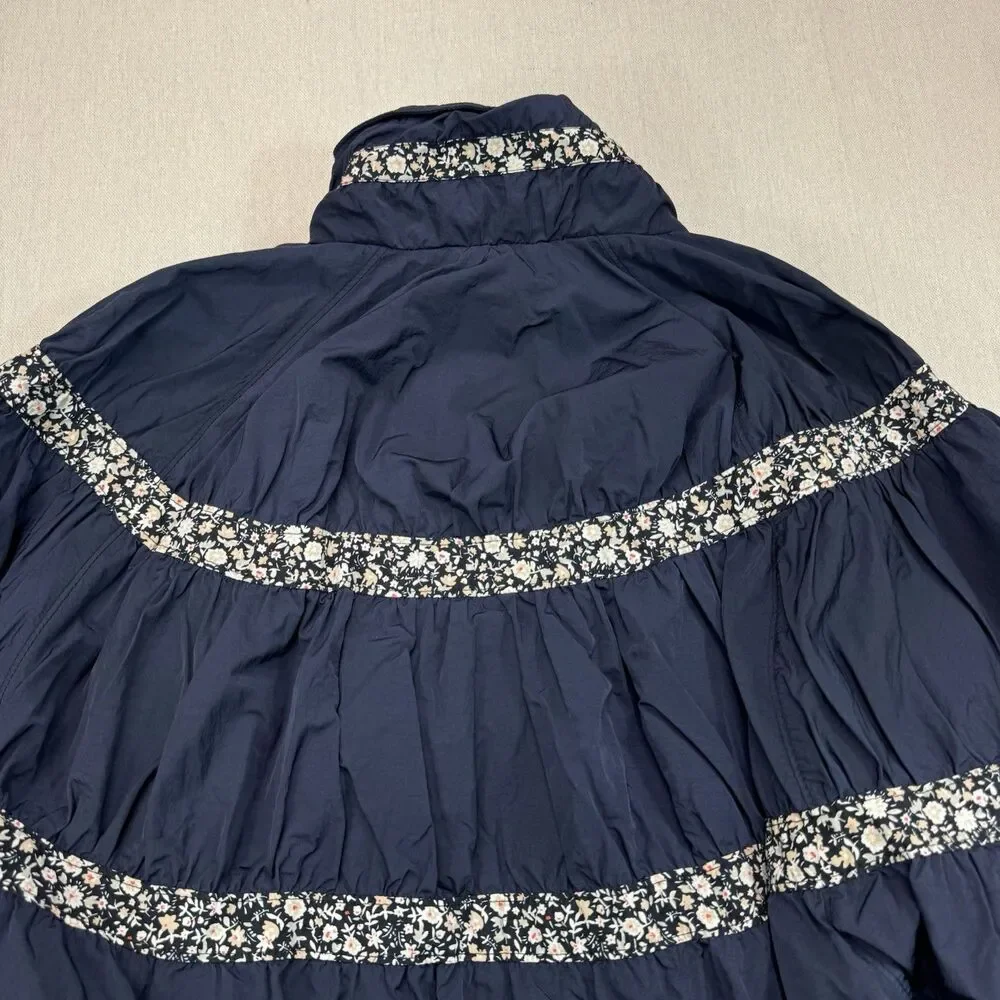 Free People Women's Size Medium On My Mind Bomber Jacket Navy